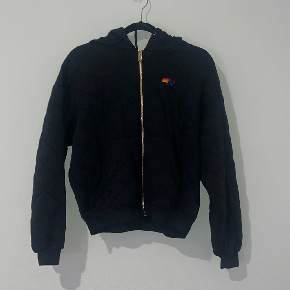 *** NEW AVIATOR NATION *** LIMITED EDITION QUILTED BLACK ZIP…
